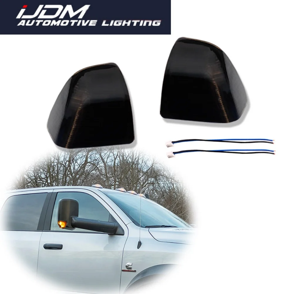 

For Dodge Ram 1500 2500 3500 Truck Amber LED Car Front Side View Mirror Marker Indicator Lights Turn Signal Blinker Lights 12V