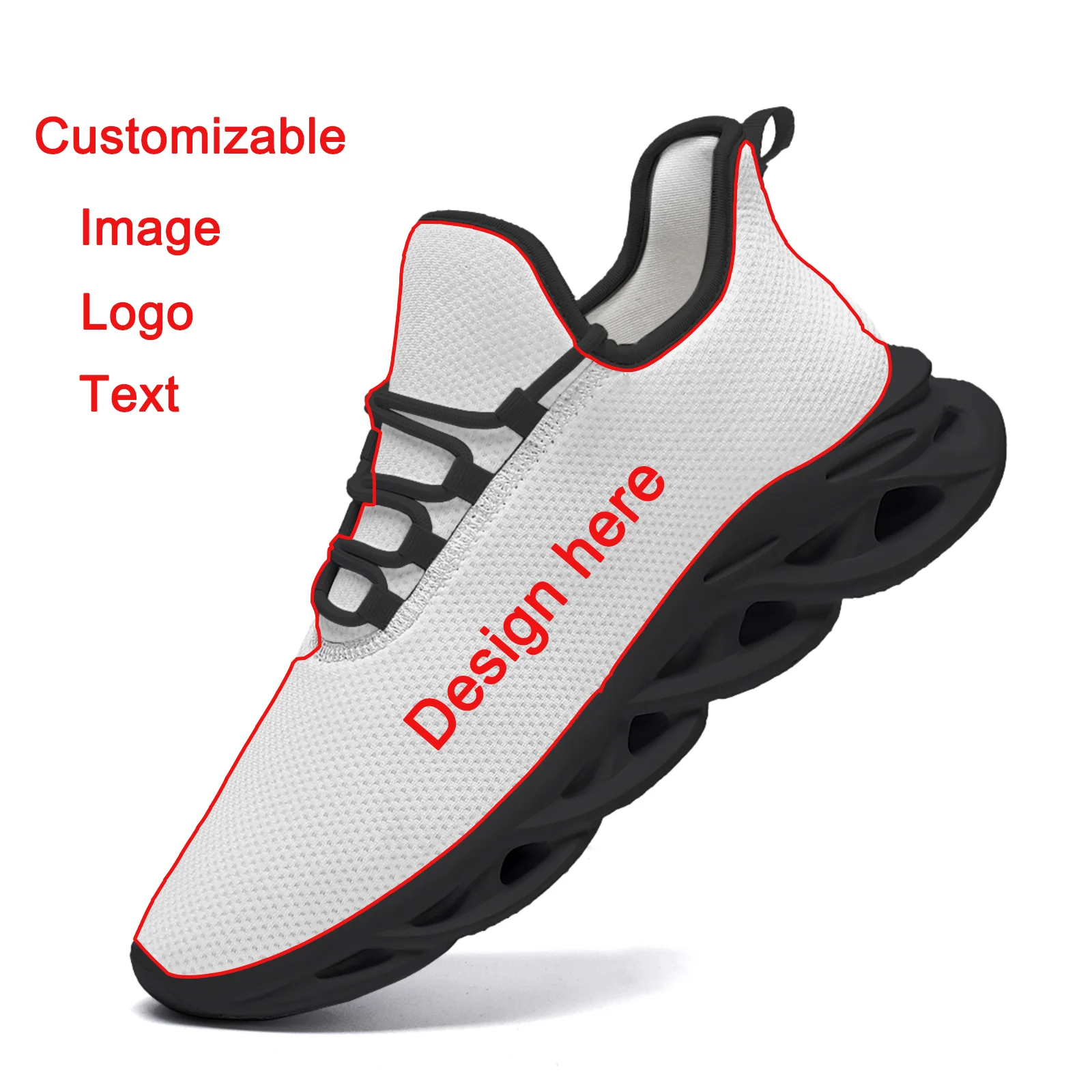 

Customizable casual athletic shoes with a breathable and lightweight mesh upper Custom orders accepted