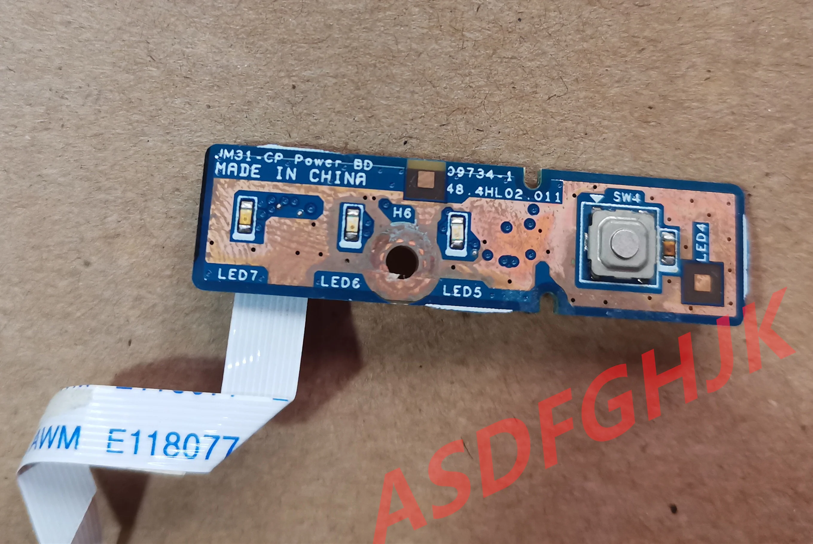 Used Genuine Power On/Off Switch Board 48.4HL02.011 FOR Acer Aspire 3820T Series Switch Board TESED OK