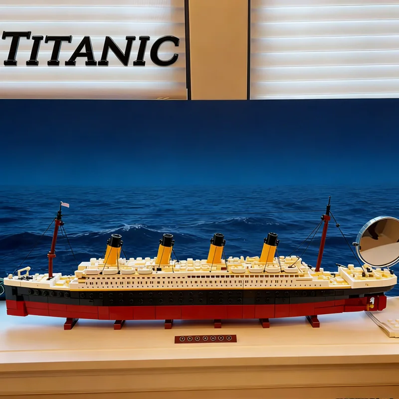 NIEUWE 9090 stks Titanic Grote compatibel 10294 Cruise Boot Schip Stoomschip Bricks Bouwstenen KINDEREN Speelgoed Kerstcadeaus op Voorraad