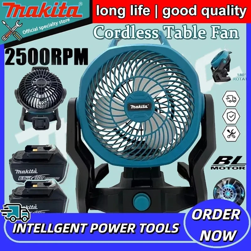 

Портативный настольный/напольный вентилятор Makita для аккумуляторов BL1830 M18 DCB200 18В (литий-ионный)