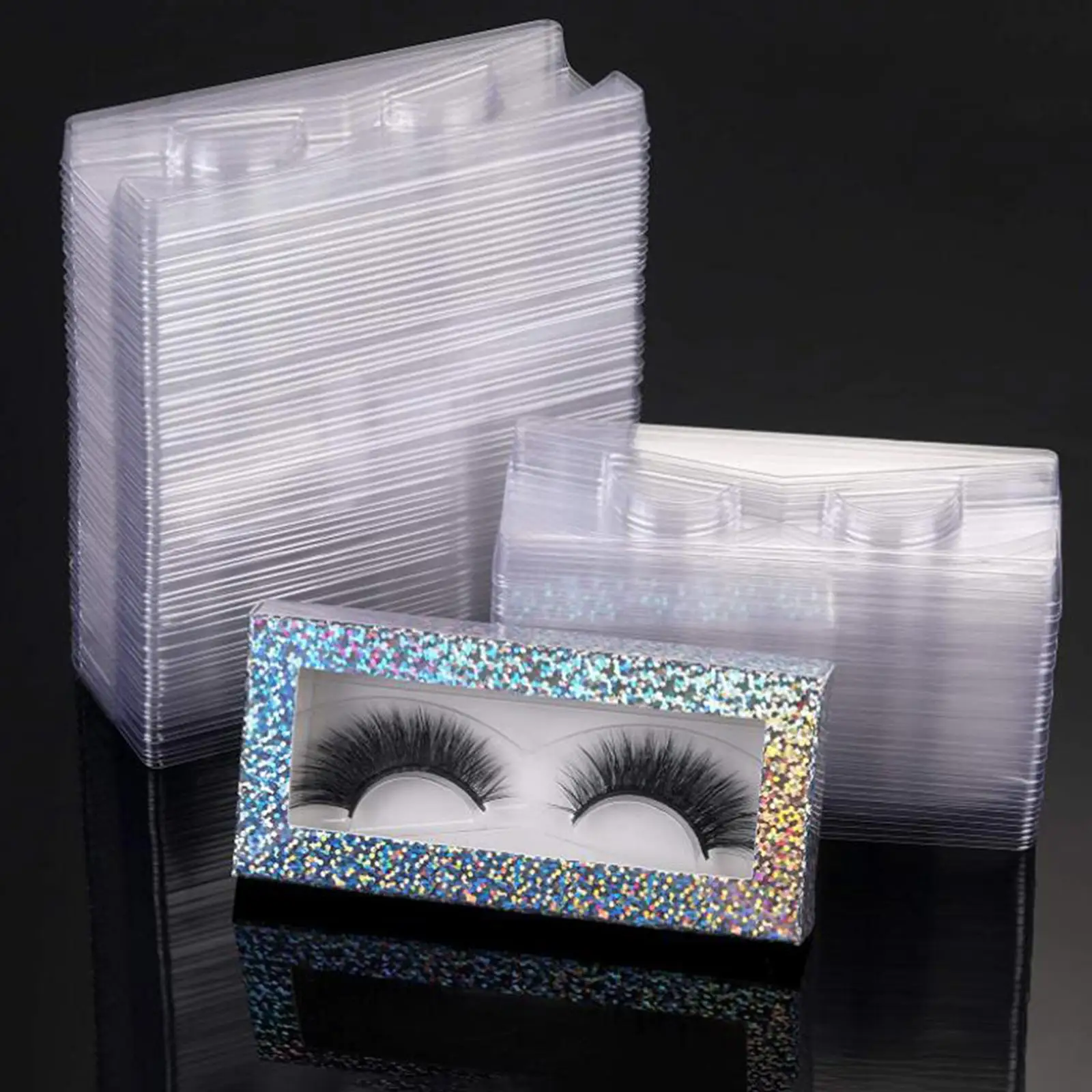 丸いピンク色のつけまつげトレイ、まつげリフトキット用品や化粧品アクセサリー用の接着剤ホルダーオーガナイザー