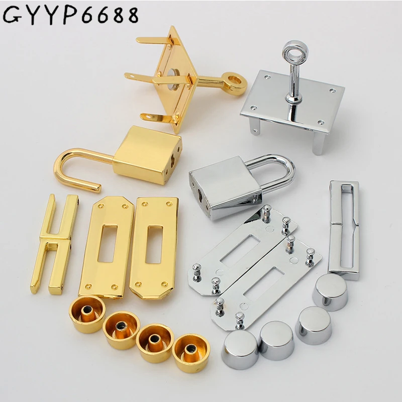 Rectangle Eyelets Hanger Metal Lock for Bags Hardware Wholesale Fashion 1 Set of Locks Woman Bag Handbags Purse Bag Accessories