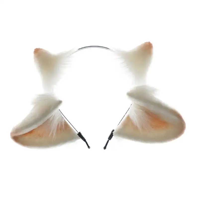 Realistic Sheep Ear Hairhoop for Roleplay Cosplay Costume Headband Halloween Headpieces Japanese Bendable Anime Headband