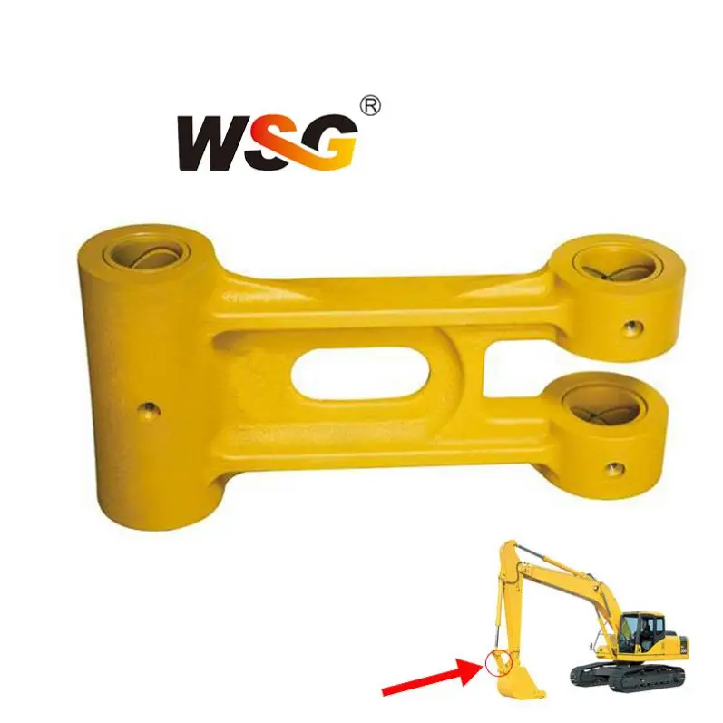 

WSG Original Size Excavator Spare Parts Bucket Link H-Link SH60 Excavator Bucket H Link Rod