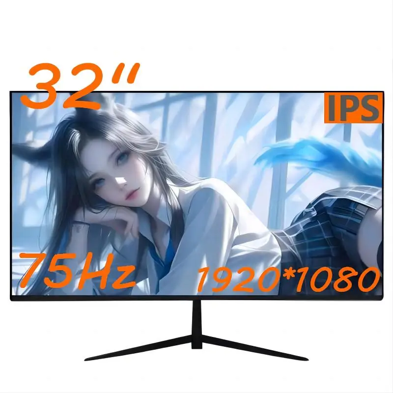 CHUBAN 32 inch 1K75Hz 2MS gaming computer display screen IPS panel straight screen Freesync desktop LCD display screen FHD 1080P