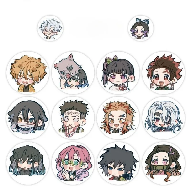 500pcs New Demon Slayer: Kimetsu No Yaiba Cute Anime Tanjiro Yadouzi Avatar Scroll Sticker Kawaii Decorative Seal Sticker Gift