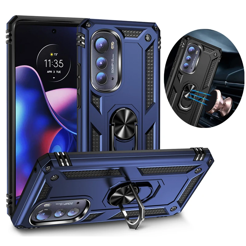 لموتورولا موتو إيدج بلس 2023 2022 2024 2021 جراب هاتف درع وعرة العسكرية للصدمات حلقة مغناطيسية غطاء للحماية حالات #2