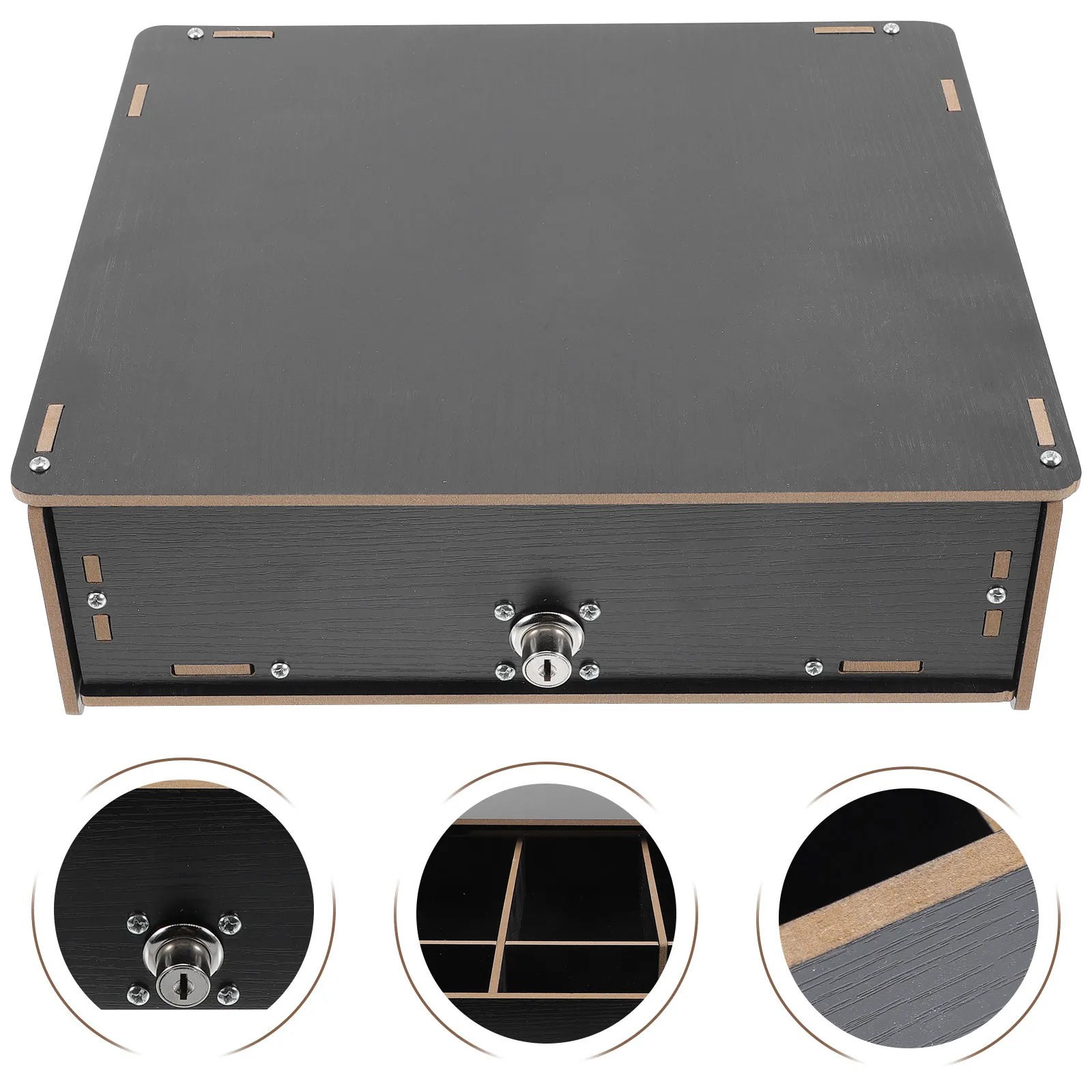 

Cash Drawer Tray Wooden Multi-Grid Replacement Cash Register Insert Tray for Retail Store Coin Money Organizer