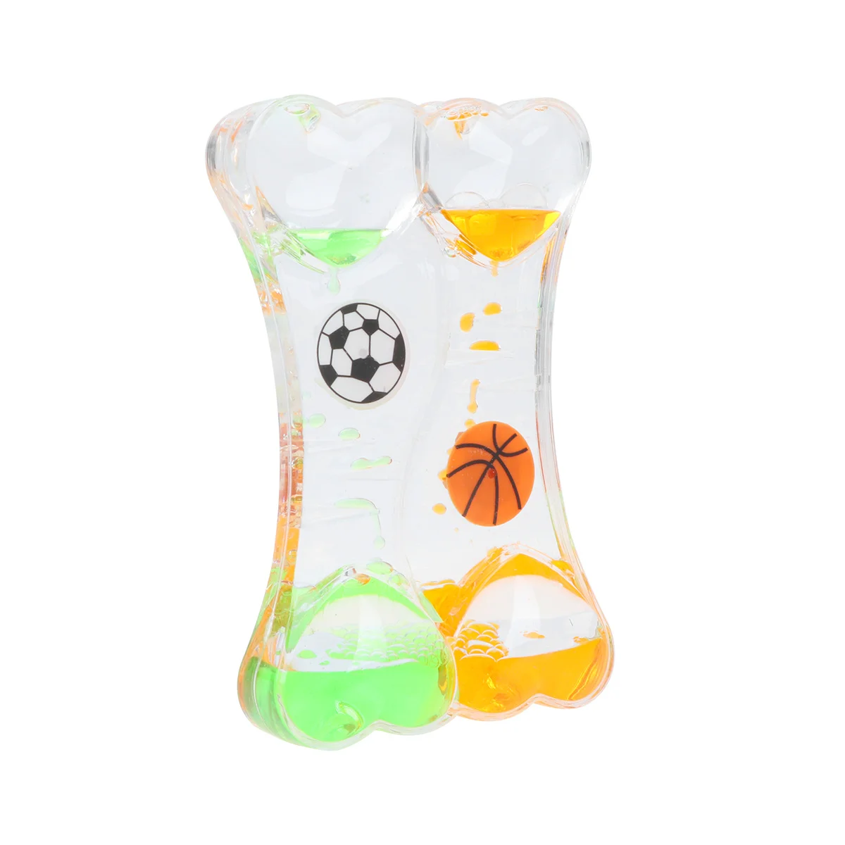 Double Peach Heart Oil Leak Timer Orange Green Cute Balls Hourglass Timer Ornament Heart Symbol Friendship Happiness Gift