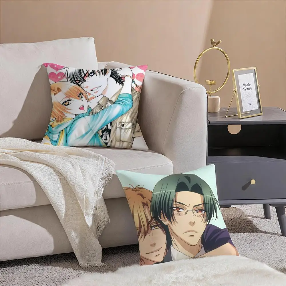 Sweet Yaoi Manga L-Love Stage Cushion Cover Pillowcase Short Plush Invisible zipper Room Sofa Cushion Cover