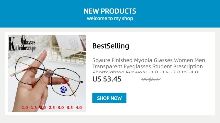 Finished Myopia Glasse Women With Minus Degree Round Nearsighted Eyewear Diopter -0.5 -0.75 -1.25 -1.5 -2.0 -2.5 -3.0 to -6