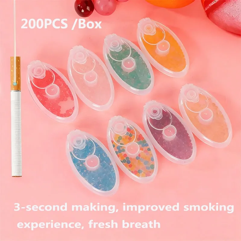 200PCS Mint Fruit Flavour For Smoke Taste Cigarette Holder Filter Cigarette Popping Capsule Sigarette Pops Beads Smoking Tools