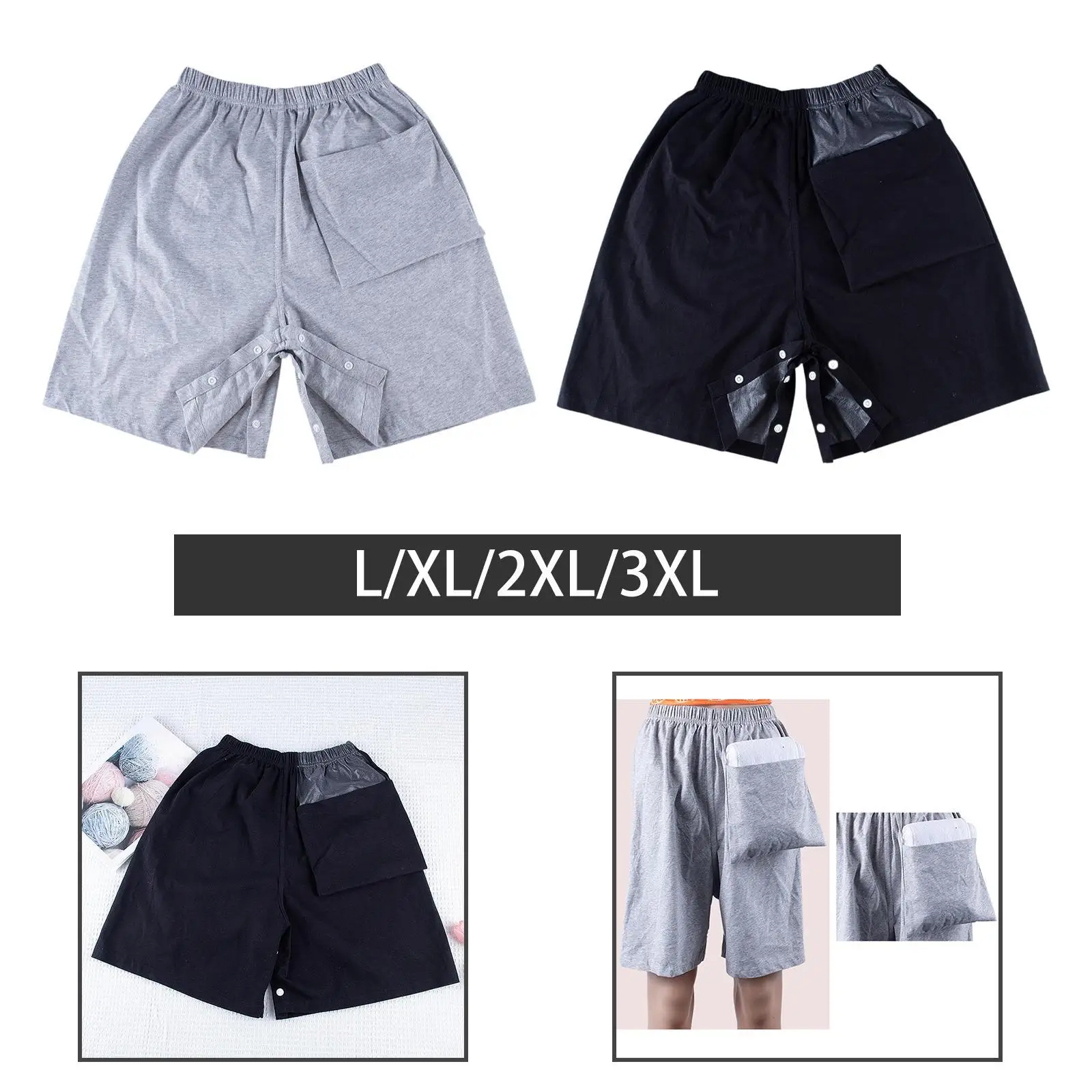 وسادة سرير سلس البول يمكن ارتداؤها، تنورة حفاضات للبالغين، خفيفة الوزن وقابلة للغسل وإعادة الاستخدام #3