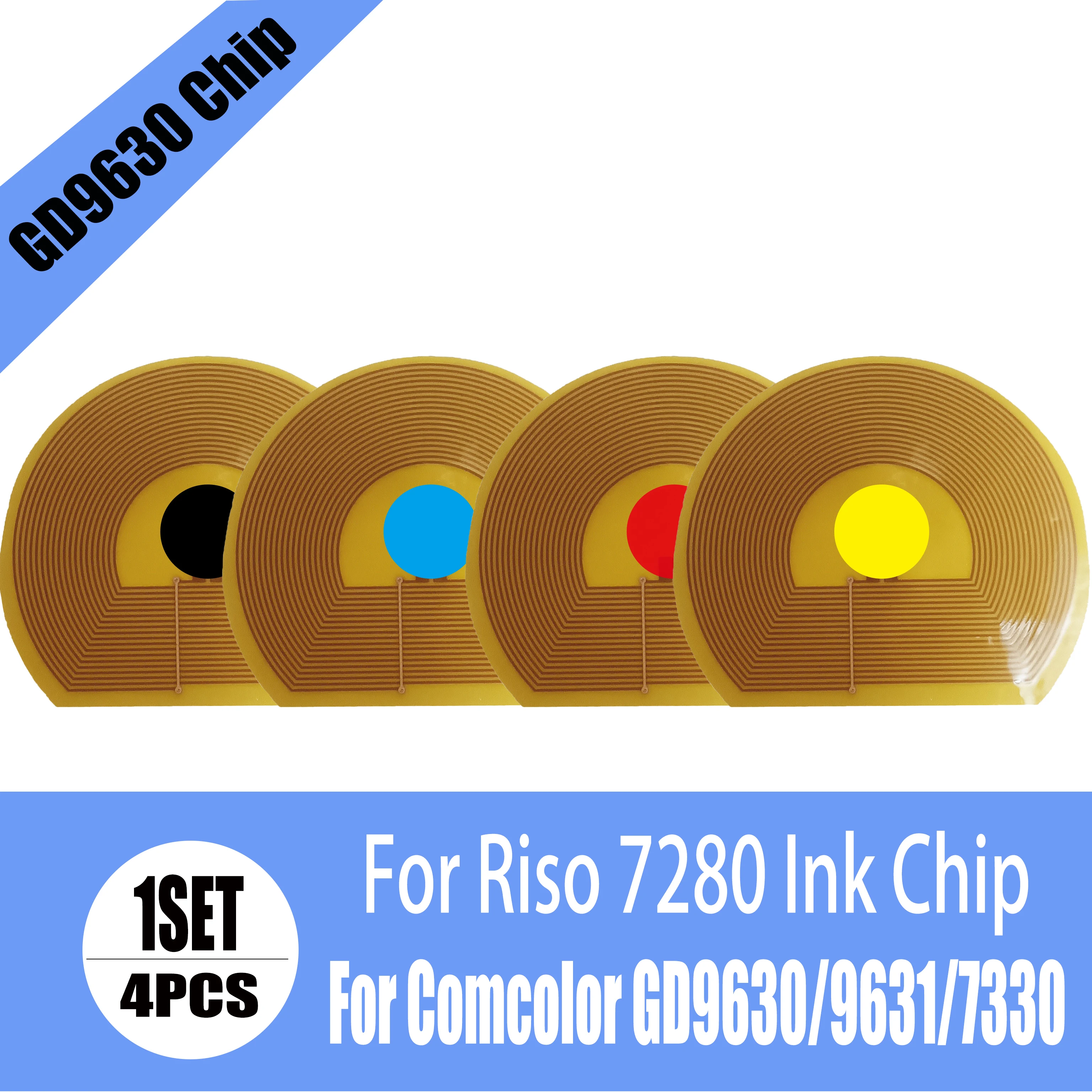 

Для Riso Comcolor GD9630 GD9631 GD7330 7283Y 7284GY 7280K 7281C чип картриджа с чернилами
