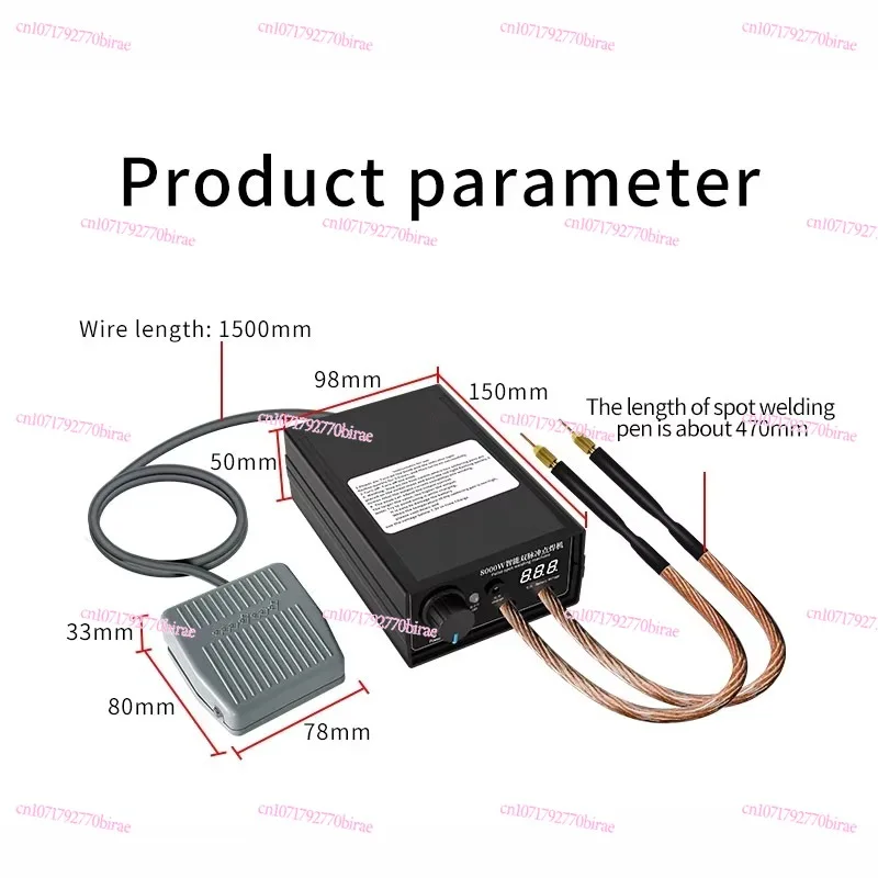 Automatic 8000 Watt Portable 0.3 Mm Nickel Band 18650 Lithium Ion Battery Spot Welder