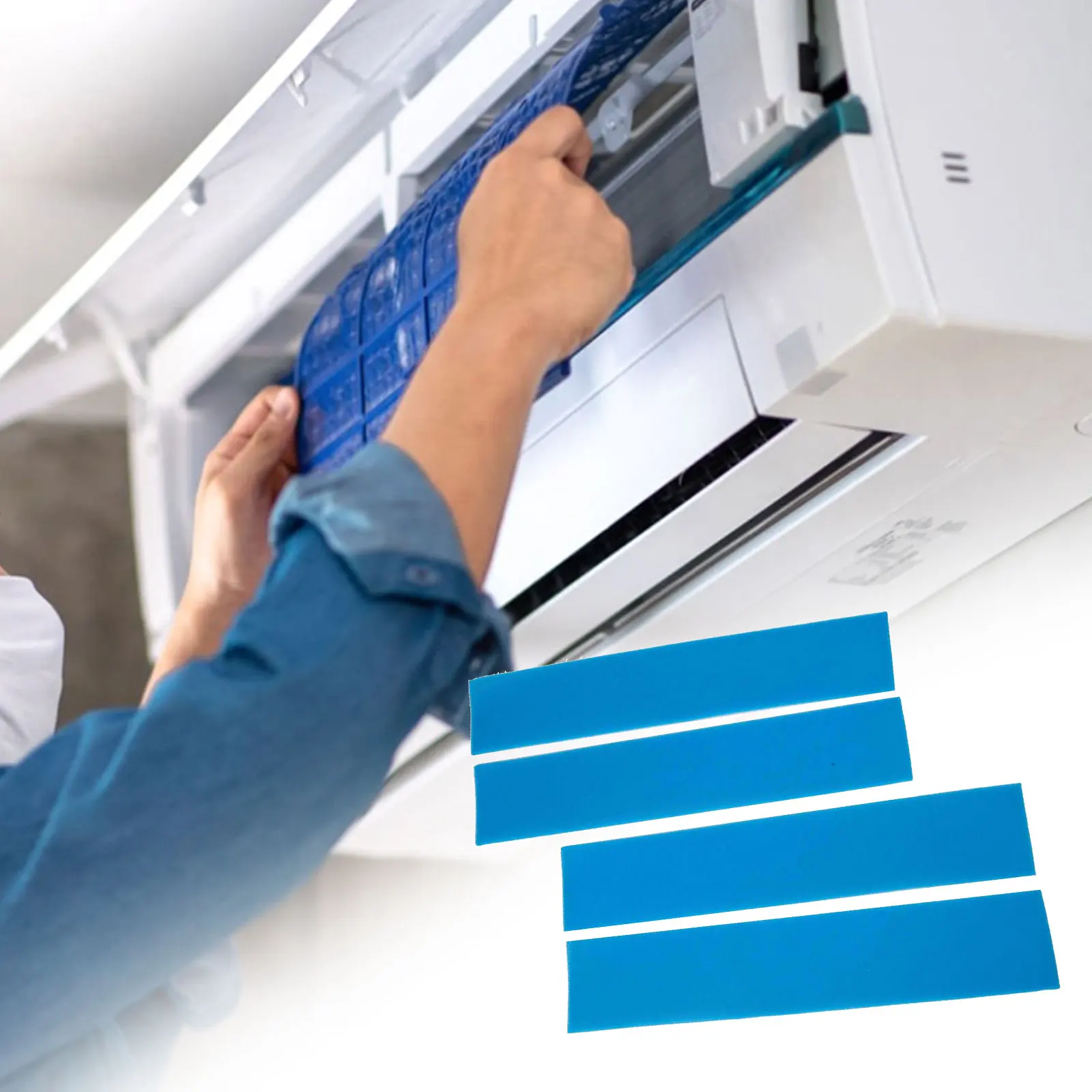 Paquete de 4 filtros de aire acondicionado divididos eléctricos Mitsubishi para MSYGE24NA MSYGL24 MAC2310FTE fácil mantenimiento