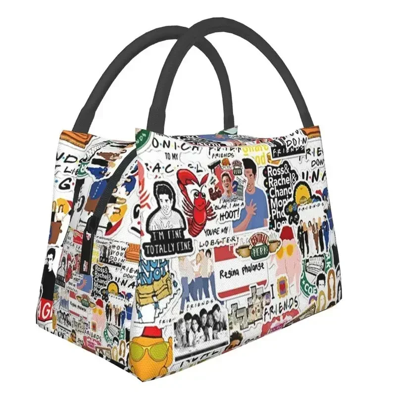 

Friends Insulated Lunch Bags for Women Classic TV Show Portable Thermal Cooler Bento Box Outdoor Camping Travel