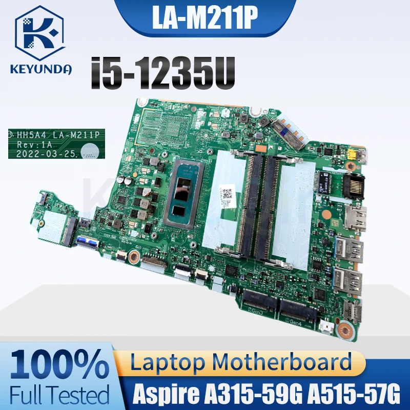 For ACER Aspire A315-59G A515-57G Notebook Mainboard LA-M211P SRLFQ i5-1235U NBK3J11003 Laptop Motherboard