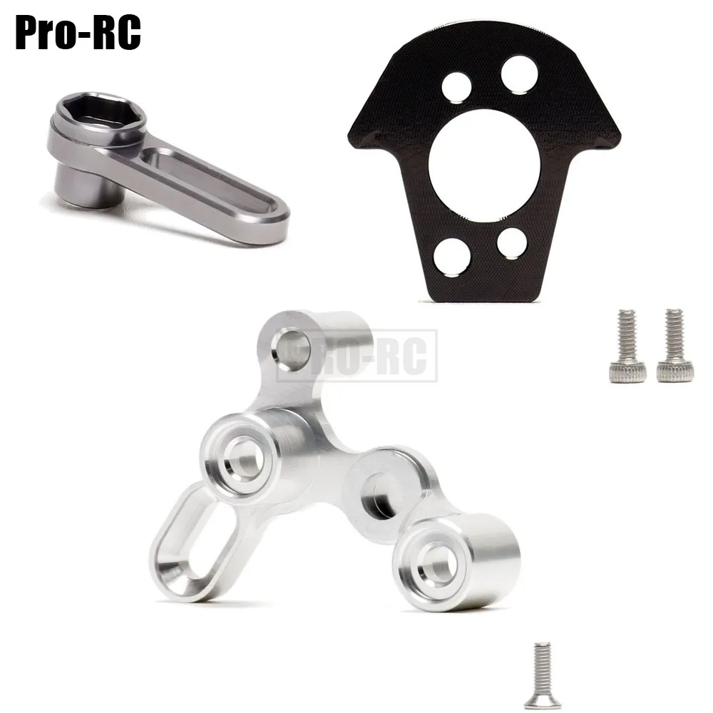 Aluminum Alloy Motor Plate Mount & Steering Link 23 C10 D4 Upgrade Parts for RC 1/8 Kyosho Motorcycle Honda NSR500