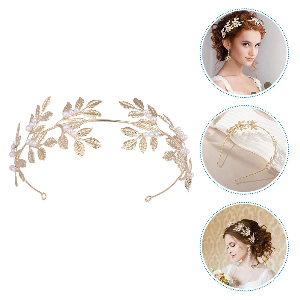 

Pearl Headband Bridesmaid Gifts Crown for Bridal Birthday Hair Accessories Women Pageant Crowns Tiara Cosplay