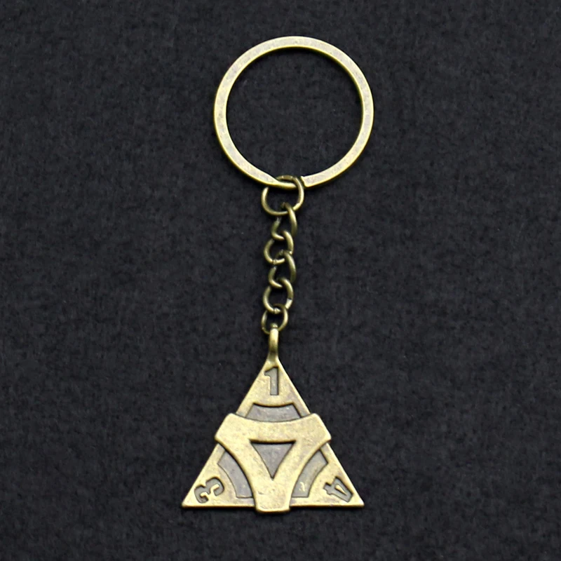 Games Identity V Clue Pieces Keychain for Men Women Silver Bronze Color Triangle Keyring Pendant Cosplay Jewelry Accessories