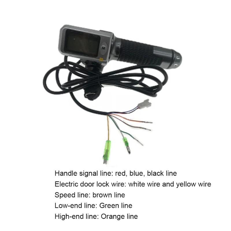 36V/48V/60V E-Bike Thumb Throttle with LCD Battery Display for Electric Skateboard Scooter