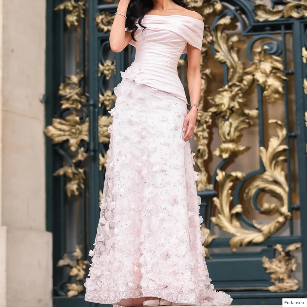 

Женские вечерние платья в стиле русалки, длинные, с открытыми плечами, без рукавов, для выпускного вечера, модные, с цветами и кристаллами, на заказ