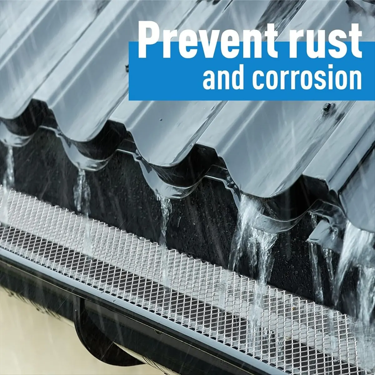 KSOL Gutter Guard Mesh Filter Gutter Cover DIY Gutter Screen Protection Netting Roll with 10 Fixed Cable Tie for Leaves