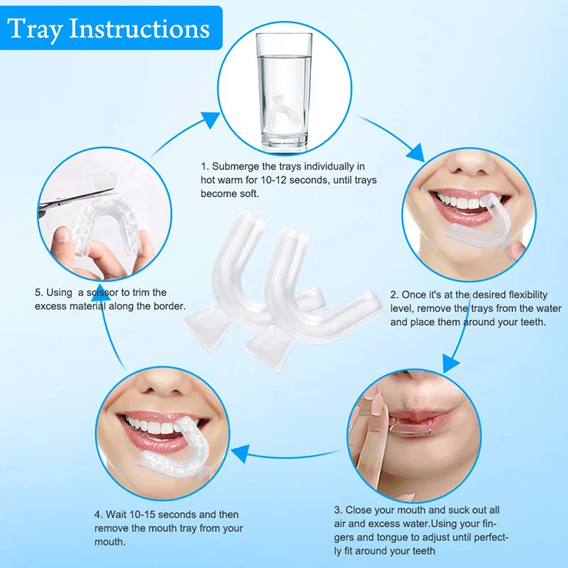 2/4PCS Anti Snoring Bruxism Sleeping Mouth Guard Night Guard Gum Shield Mouth Tray Stop Teeth Grinding Sleep Aid Health Care