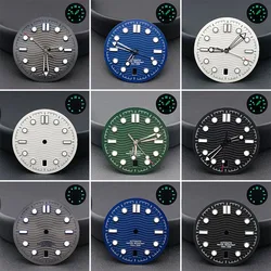 31.5mm 6 o'clock single calendar diameter NH35 movement accessory green luminous dial and hangs