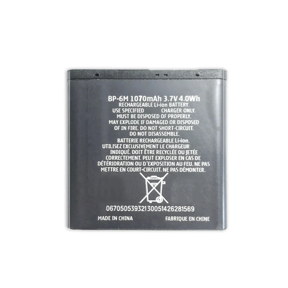 BP-6M Mobile Phone Battery For NOKIA N93 N73 9300 6233 6280 6282 3250 6234 6288 9300I N77 6151 6290 N93S