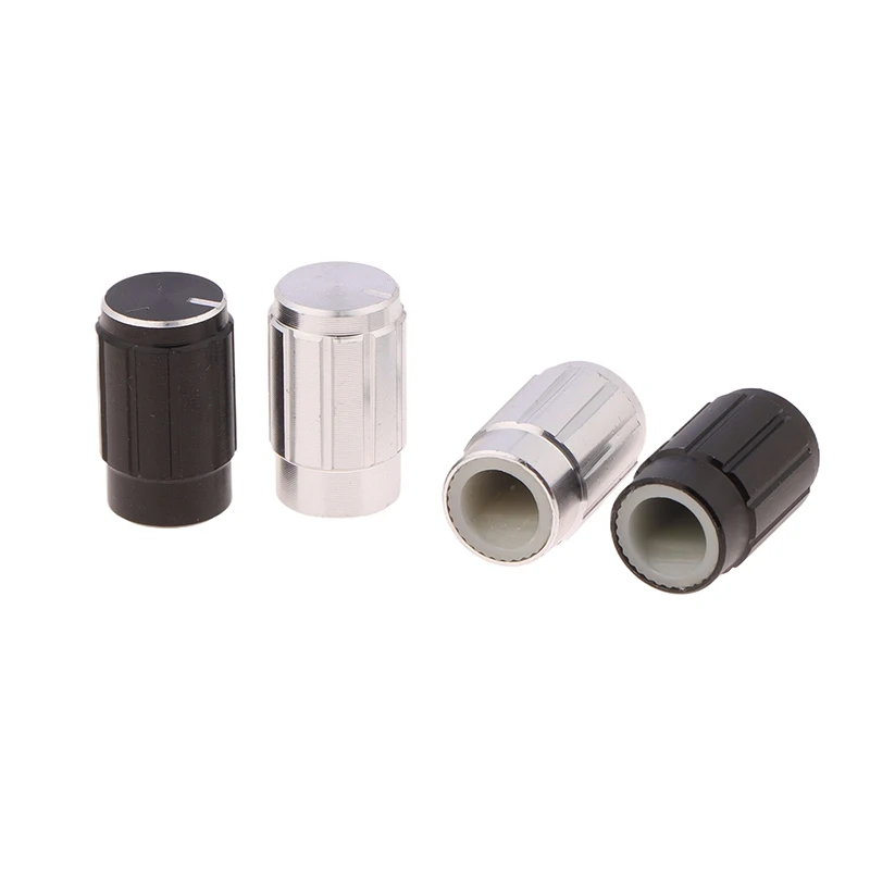 1PCS Interphone Knob Aluminum Alloy Black Silver Audio Intercom Knob D-axis/flower Axis Potentiometer Encoder Cap