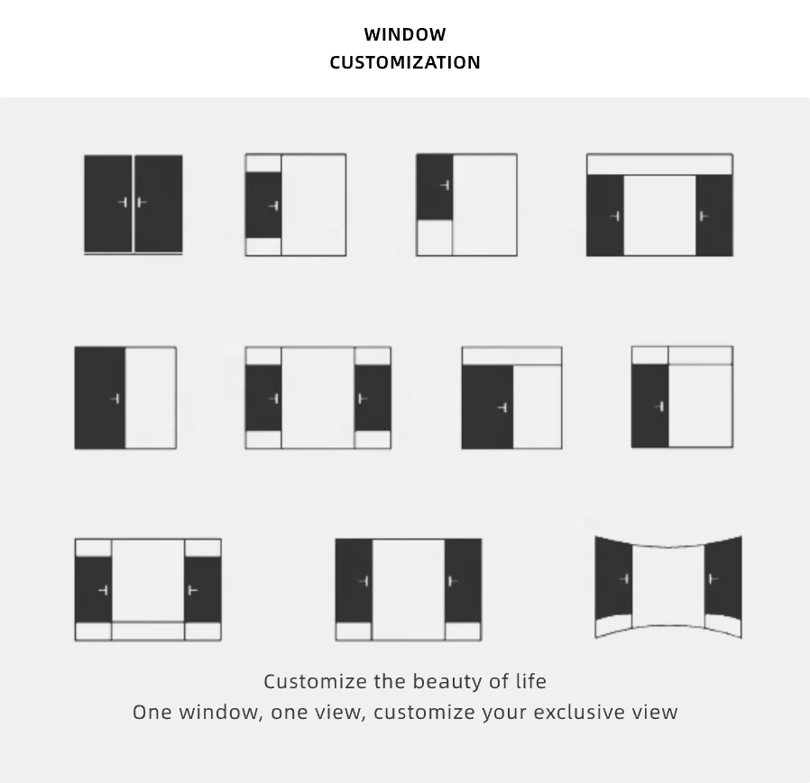 Windproof Hurricane Proof Impact Tempered Double Glass Aluminum Windows Security Casement Window House Window