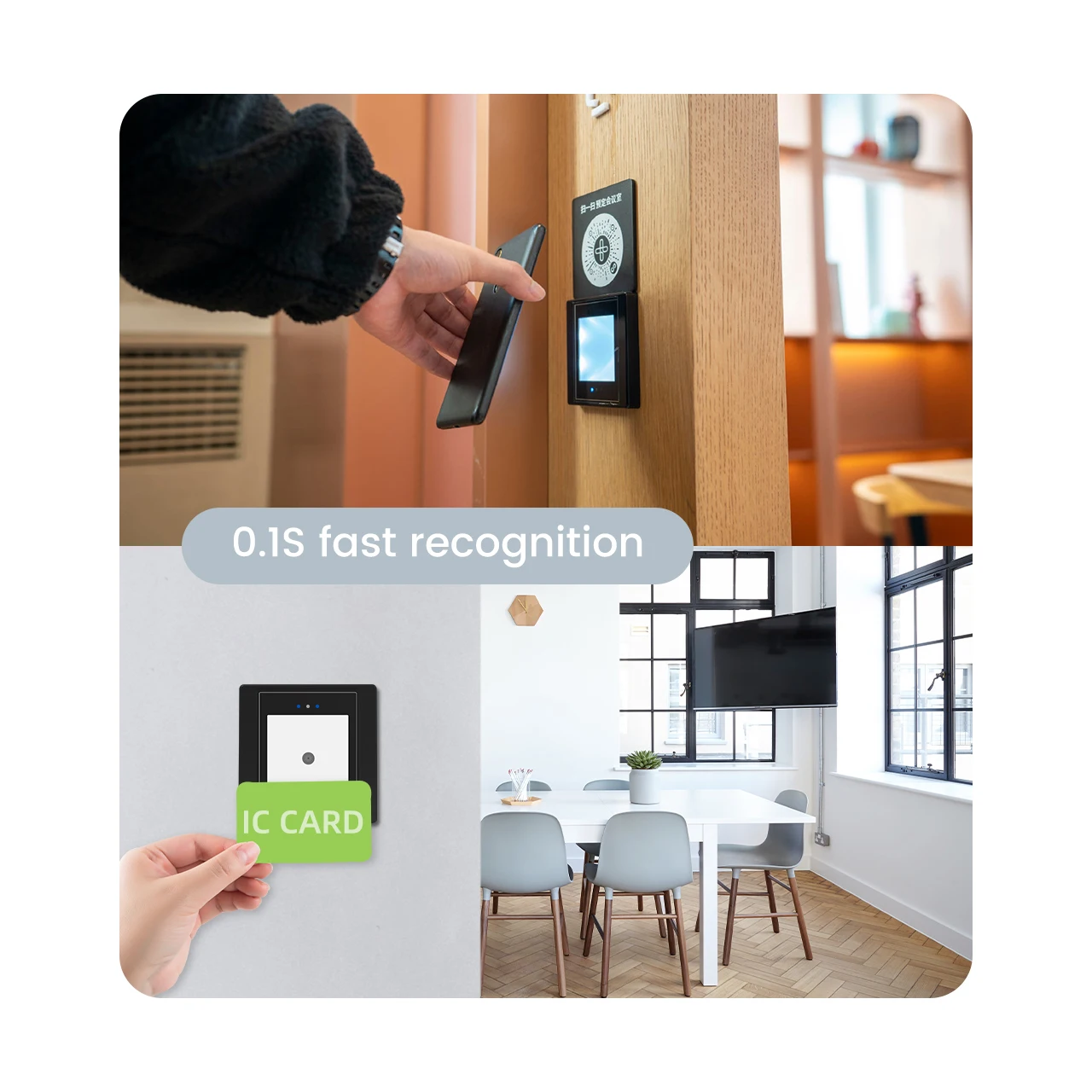 

Уникальный MET 13,56 МГц ISO14443A протокол RFID Qr-код считыватель контроля доступа 1D 2D интерфейс Wiegand Ethernet CMOS источник света Sto