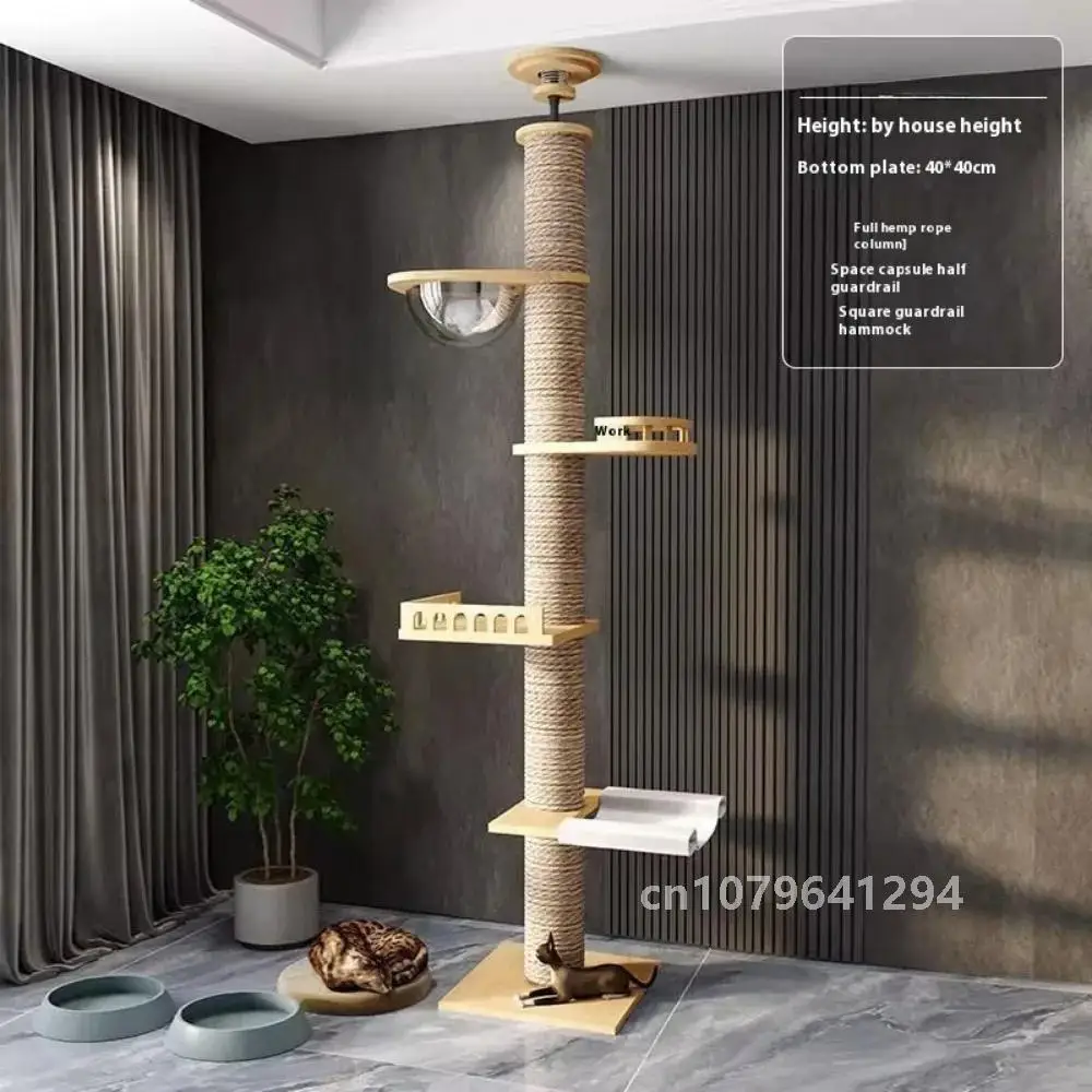 

Cat Supplies Wooden Cats Tree House Cat Toys Kitten Climbing Scratching Tower Multifunction Pet Furniture Cat Climbing Frame