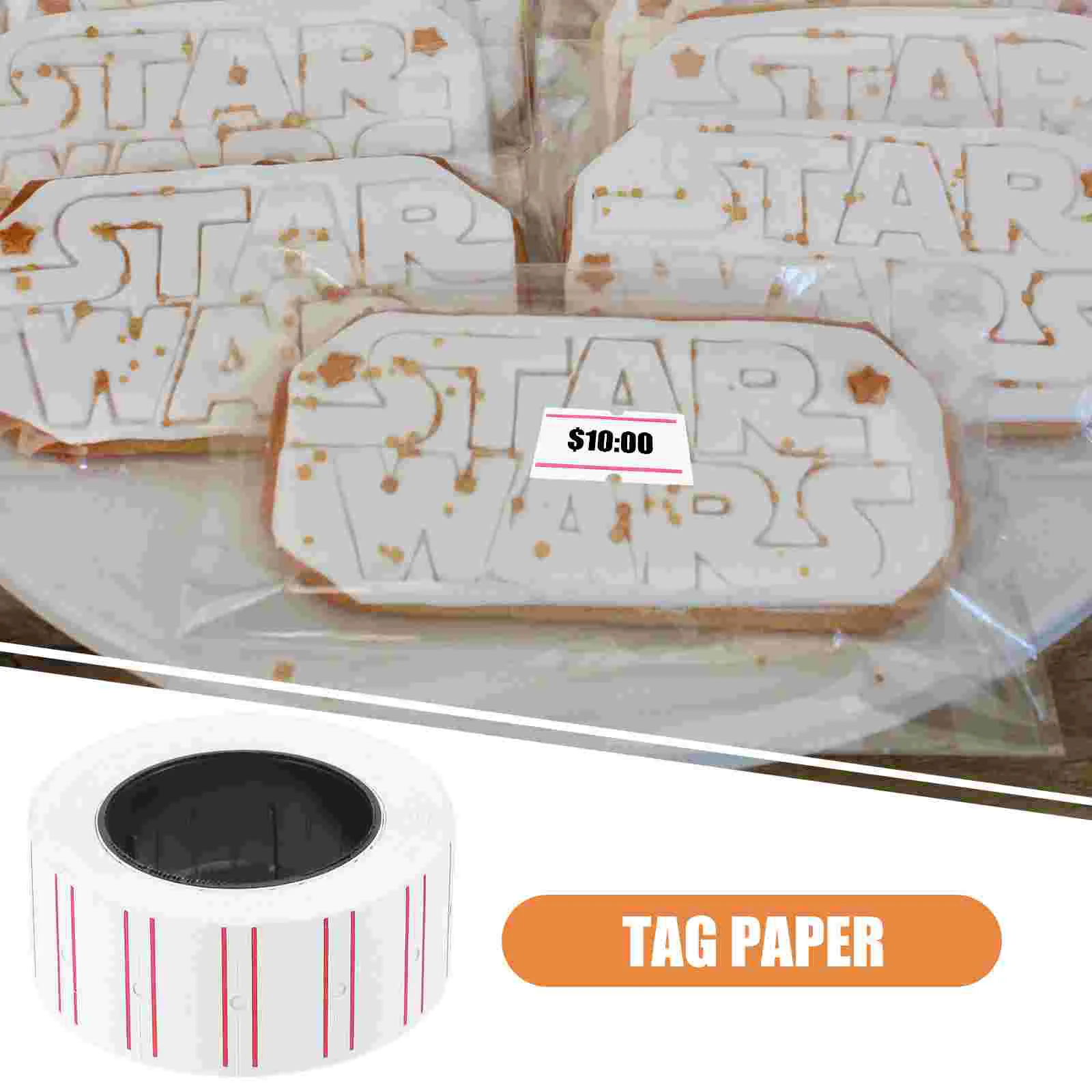 30 Rolls Labels Stickers Self Adhesive Price Machine Tag Single Row Marker