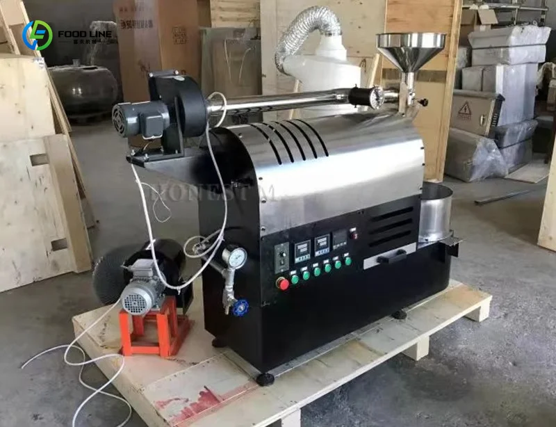 Small Commercial Industrial Coffee Roaster Multi Use for Green Bean Processing Custom