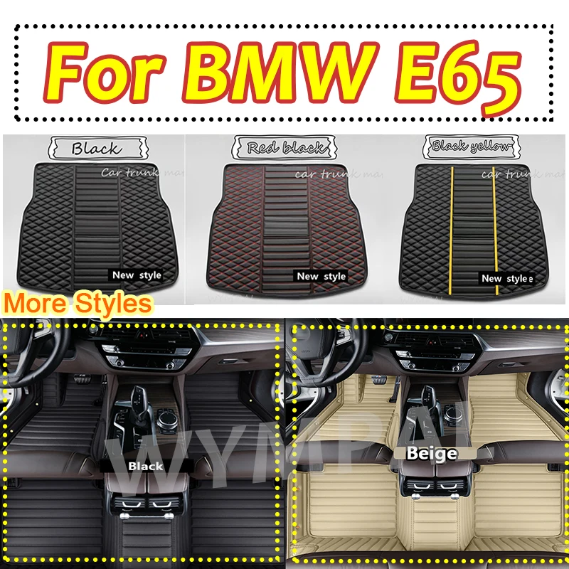 

Роскошные автомобильные коврики на заказ для BMW E65 2001 2002 2003 2004 2005 2006, авто роскошные кожаные мужские и женские автомобильные коврики полные