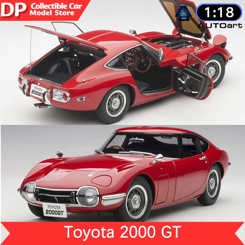 AUTOart 1:18 Scale Toyota 2000 GT Diecast Model Car 78751 Red Limited Edition Alloy Diecast Collectible Car Models, Ship Now