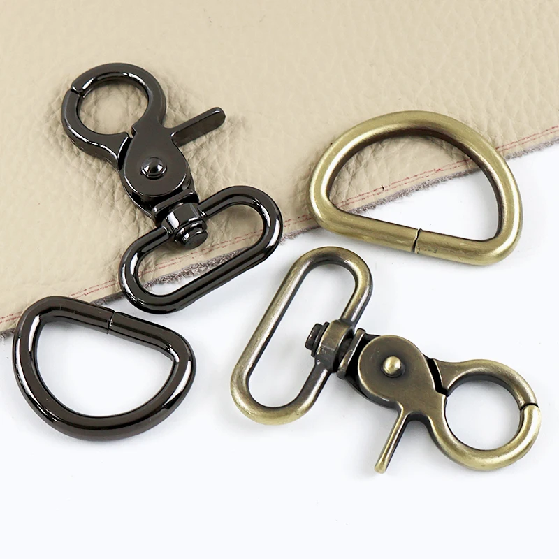 1-10 مجموعات 20-32 مللي متر حقيبة حزام معدني D حلقة باكس ظهره حزام الكتف قطب مشبك قفل المفاتيح موصل هوك ملحق ذاتي الصنع