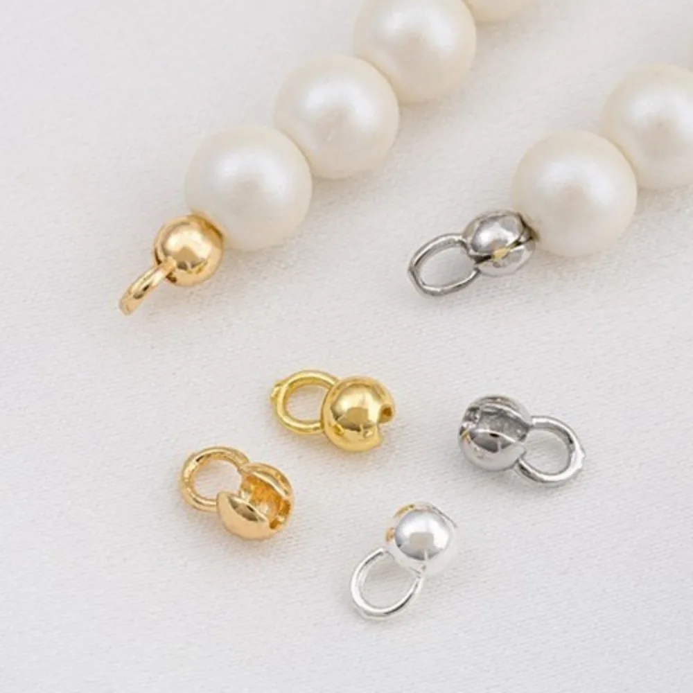 

Copper 14K Gold Color Positioning Beads Bag Buckle Chain Knot End Buckle DIY Bracelet Necklace Connecting Buckle Accessories