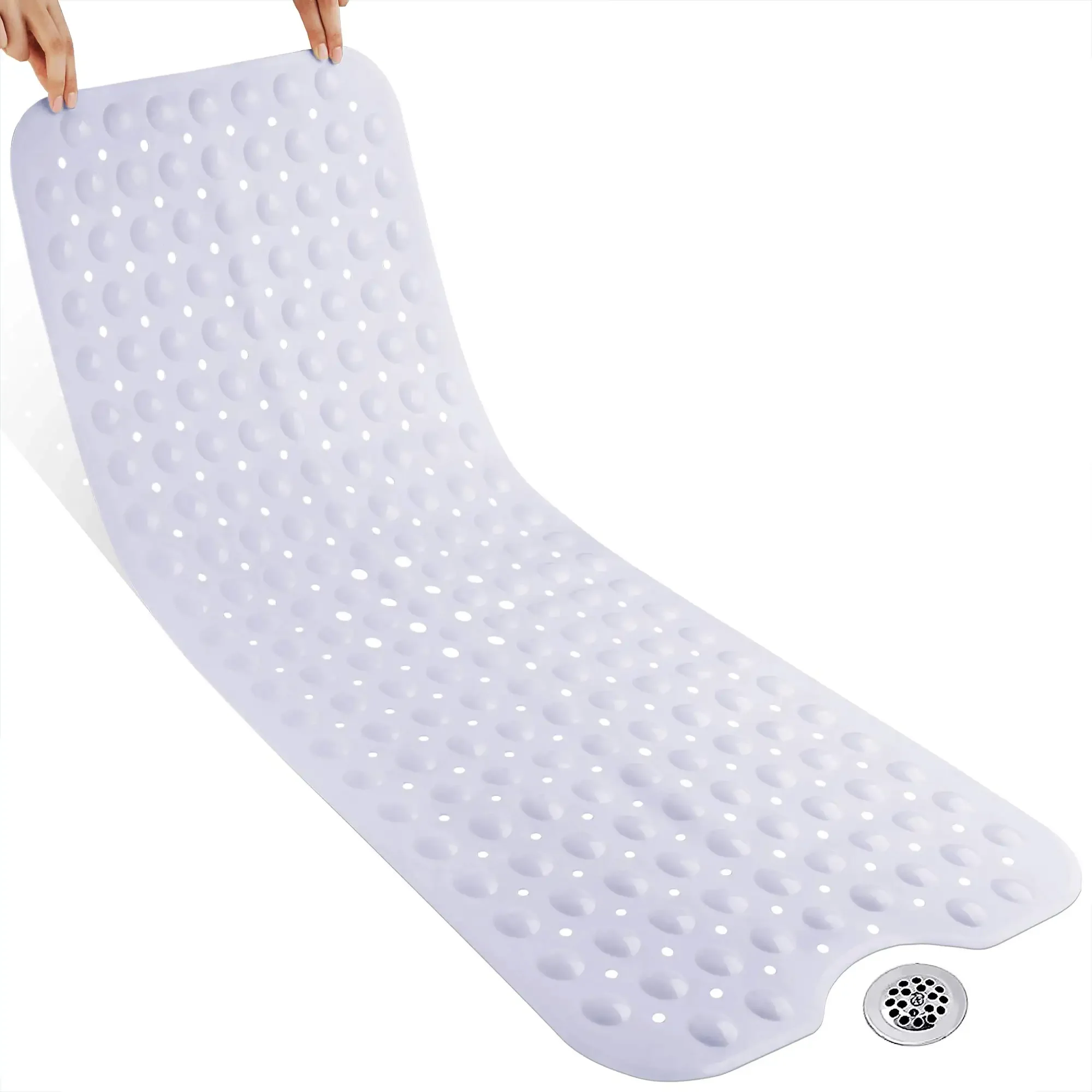 

40x100cm PVC Anti-skid Bath Mats Rectangle Soft Shower Bathroom Massage Mat Suction Cup Non-slip Bathtub Carpet