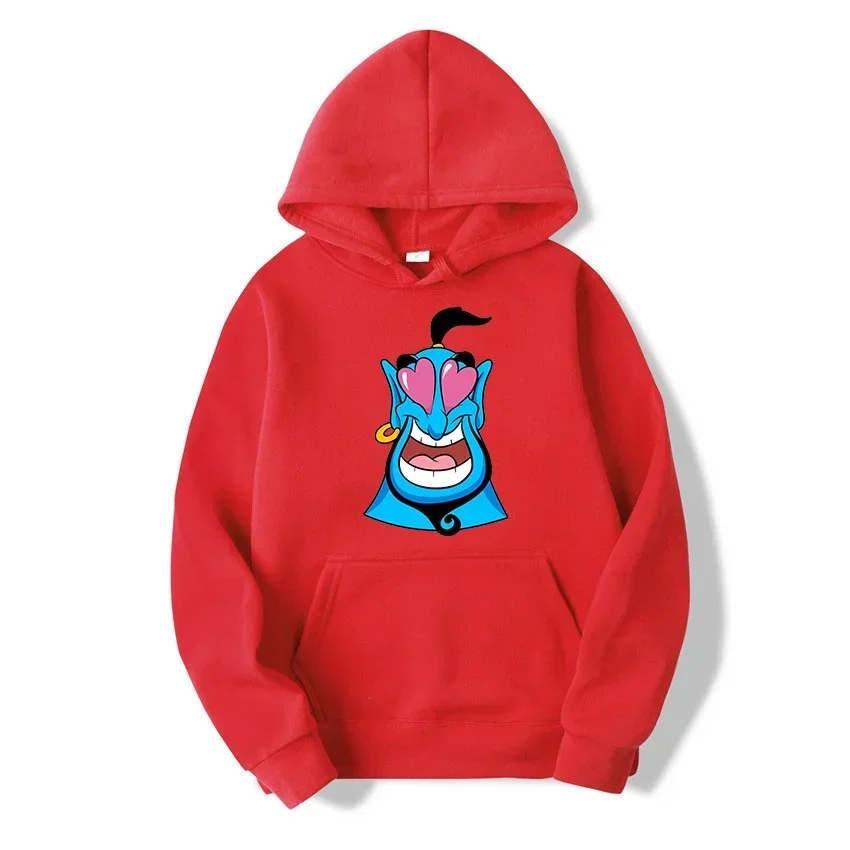 Anime Men Hoodies Pocket Kawaii Graphics Disney Aladdin Cozy Popular Streetwear Daily Male Sweatshirts Autumn Winter Clothes