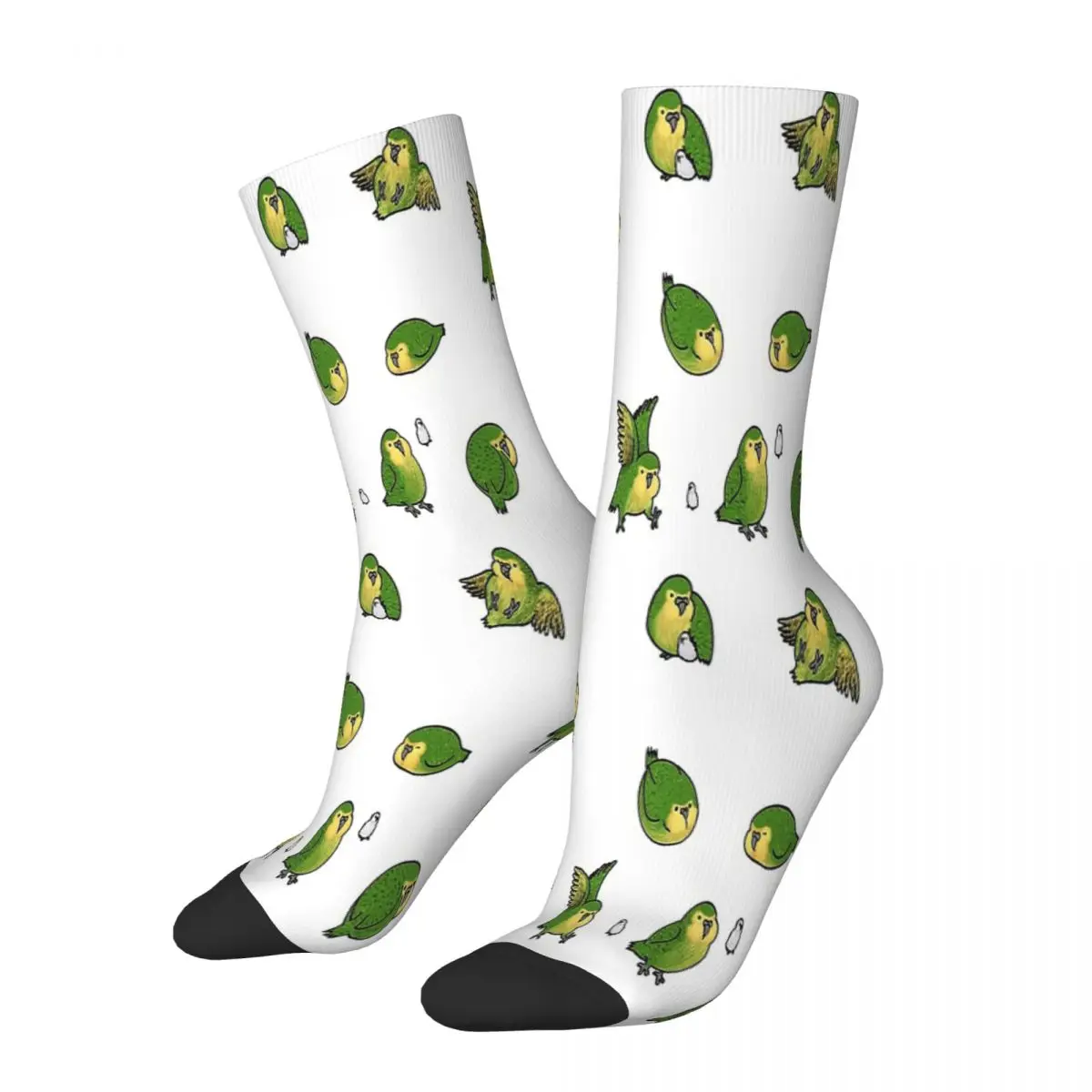 Happy Kakapo Parrot Kaka Po Strigops Habroptila Bird Birds Socks Male Mens Women Autumn Stockings Hip Hop