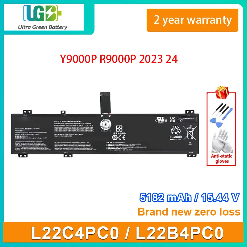 

UGB New L22C4PC0 L22B4PC0 Laptop Battery For Lenovo Legion Pro 5 16IRX8 16ARX8 Pro 7 16IRX8 Y9000P R9000P 2023 24 Series L22M4PC