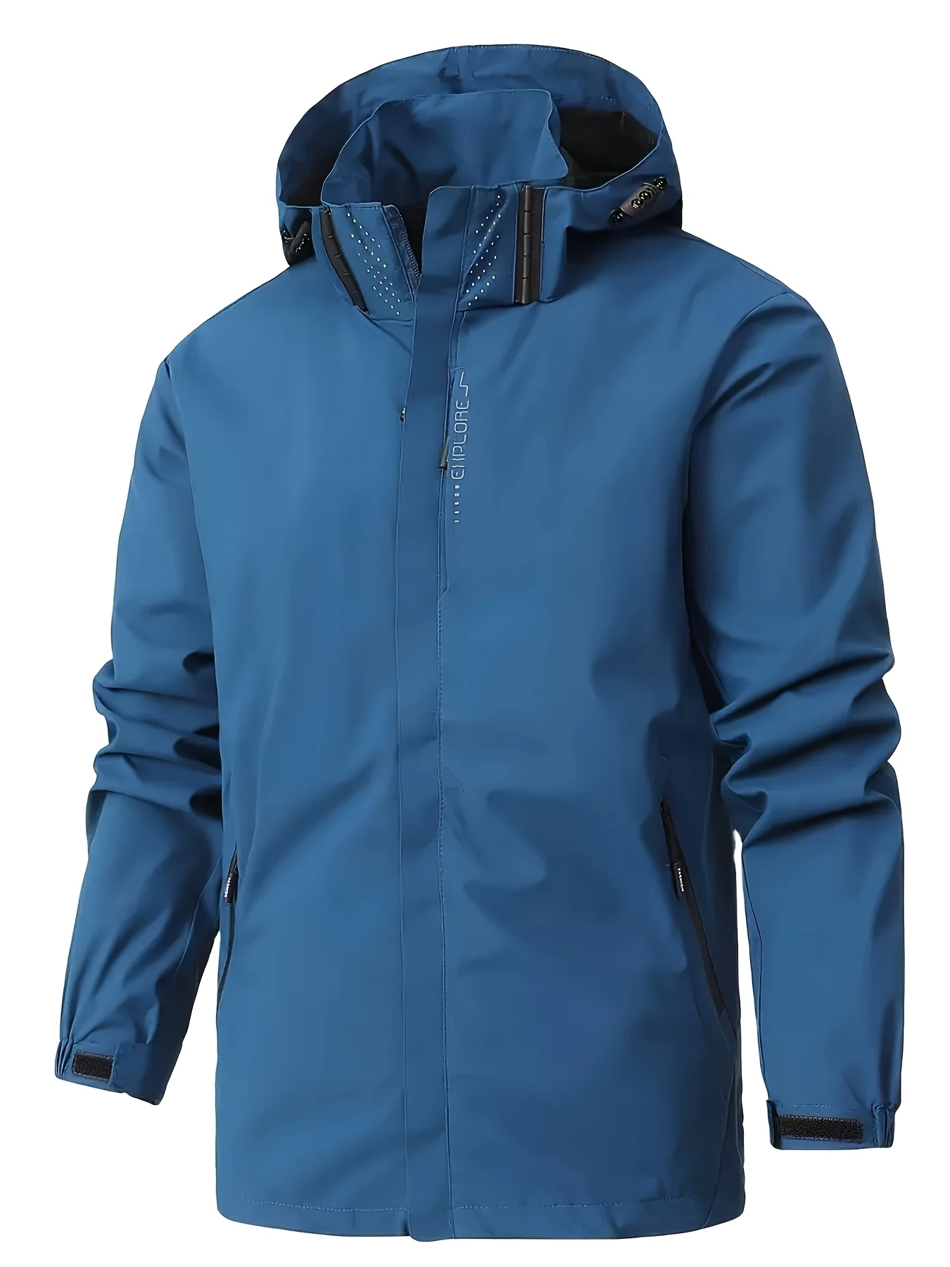 Jaqueta Masculina Impermeável Oversize Leve com Capuz, Corta-Vento para Escalada e Esportes ao Ar Livre