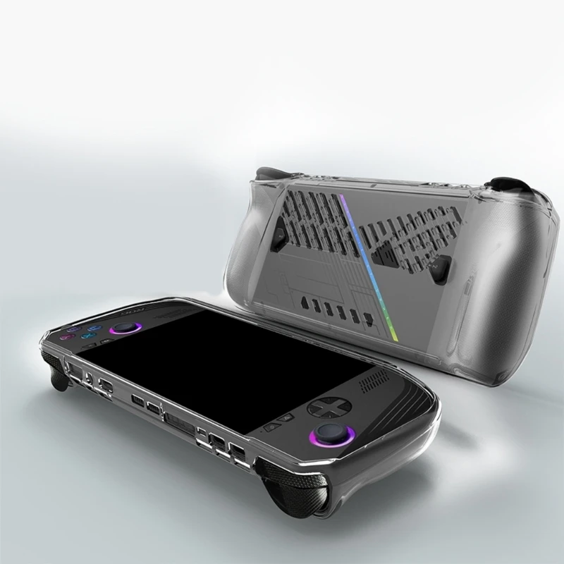 Capa protetora para consoles jogos rog, capa flexível à prova choque com orifício ventilação, caixa macia para gamepad