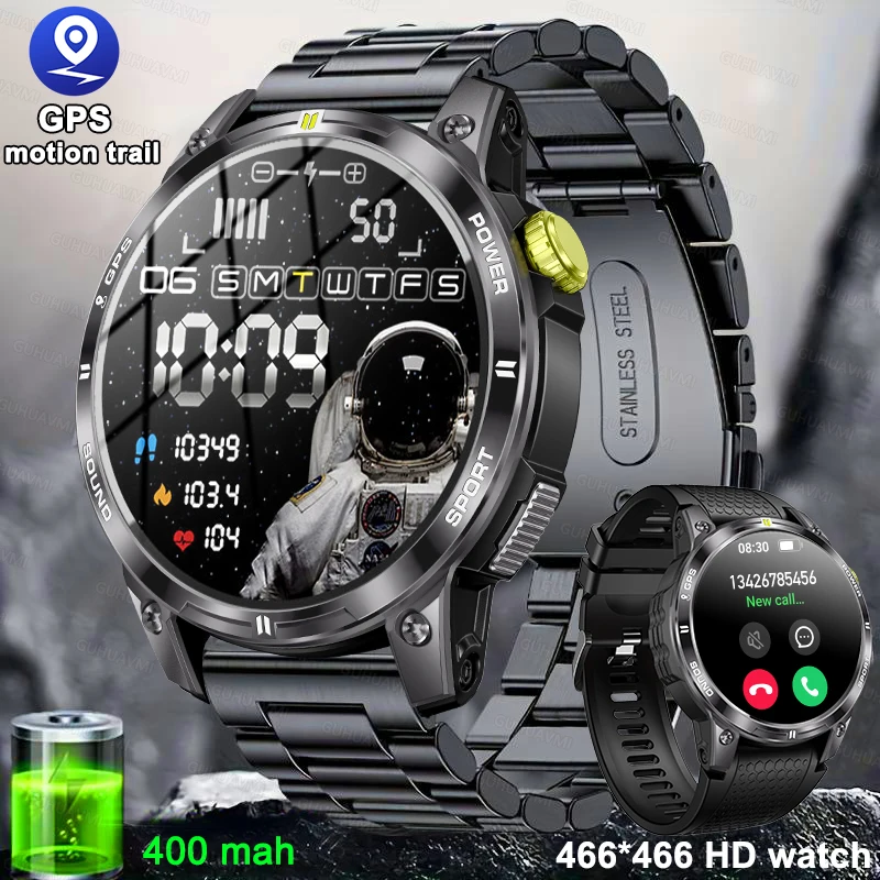 

Мужские Водонепроницаемые Смарт-часы с GPS, компасом, Bluetooth