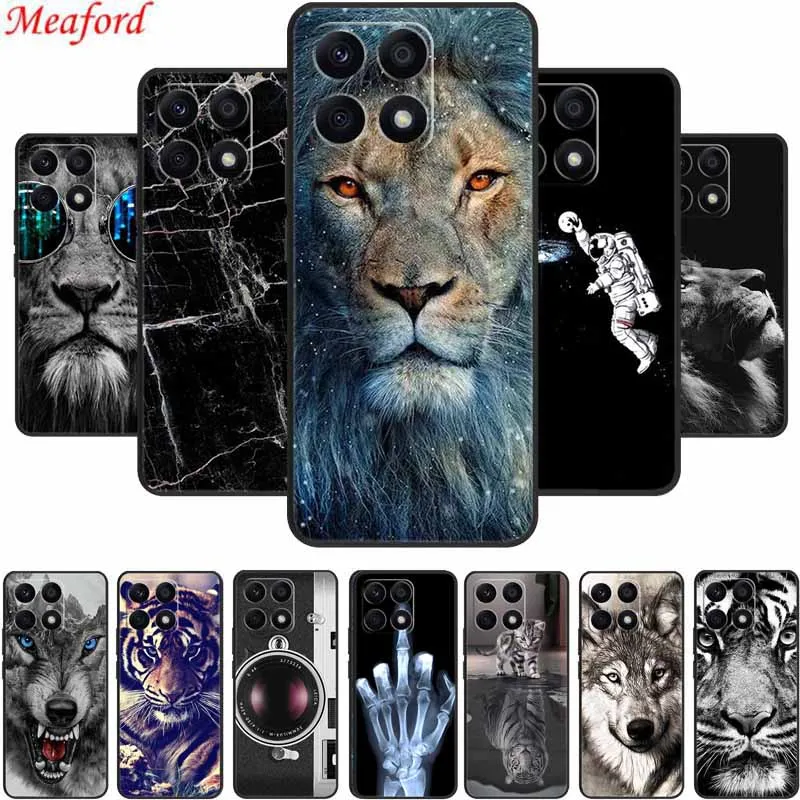 For Xiaomi 14T Pro Phone Case Cover Lion Wolf Tiger Black Silicone Soft Back Cover Cases For Xiaomi 14T Pro Case 14TPro Funda